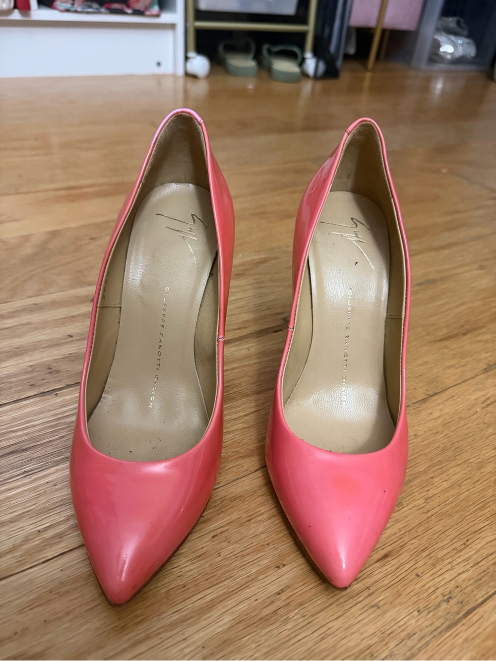 Giuseppe Zanotti Coral Patent Pointed-Toe Pumps